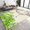 Area Rugs 4x5ft, Chinese Style Green Bamboo Living Room Rug, Classical and Elegant Decoration Indoor Decor Carpet, Non-Slip Easy to Clean for Kids Boys Girls Game Room Tea Table Sofa view 1