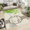 Area Rugs 4x5ft, Chinese Style Green Bamboo Living Room Rug, Classical and Elegant Decoration Indoor Decor Carpet, Non-Slip Easy to Clean for Kids Boys Girls Game Room Tea Table Sofa view 3
