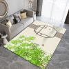 Area Rugs 4x5ft, Chinese Style Green Bamboo Living Room Rug, Classical and Elegant Decoration Indoor Decor Carpet, Non-Slip Easy to Clean for Kids Boys Girls Game Room Tea Table Sofa view 4