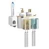 Fixizy Toothbrush Rack Mouthwash Cup Wall Hanging Bathroom Storage Automatic Toothpaste Dispenser Punch-Free view 4