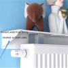 AHDFY Radiator Shelf,Easy Fit Radiator Shelf White,Modern 50-170cm Radiator Heater Cover,No Drilling Required,Storage Shelf Vertical Slats,for Home Office Living Room,110cm view 2