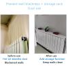 AHDFY Radiator Shelf,Easy Fit Radiator Shelf White,Modern 50-170cm Radiator Heater Cover,No Drilling Required,Storage Shelf Vertical Slats,for Home Office Living Room,110cm view 4