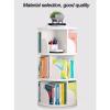 AoForce Rotating Round Bookcase Kids, 360 Revolving Bookcase Rotating Stackable Shelves Floor-Standing Storage Display Rack Used in Bedrooms Living Rooms Study Office (Color : White-Yellow) view 2
