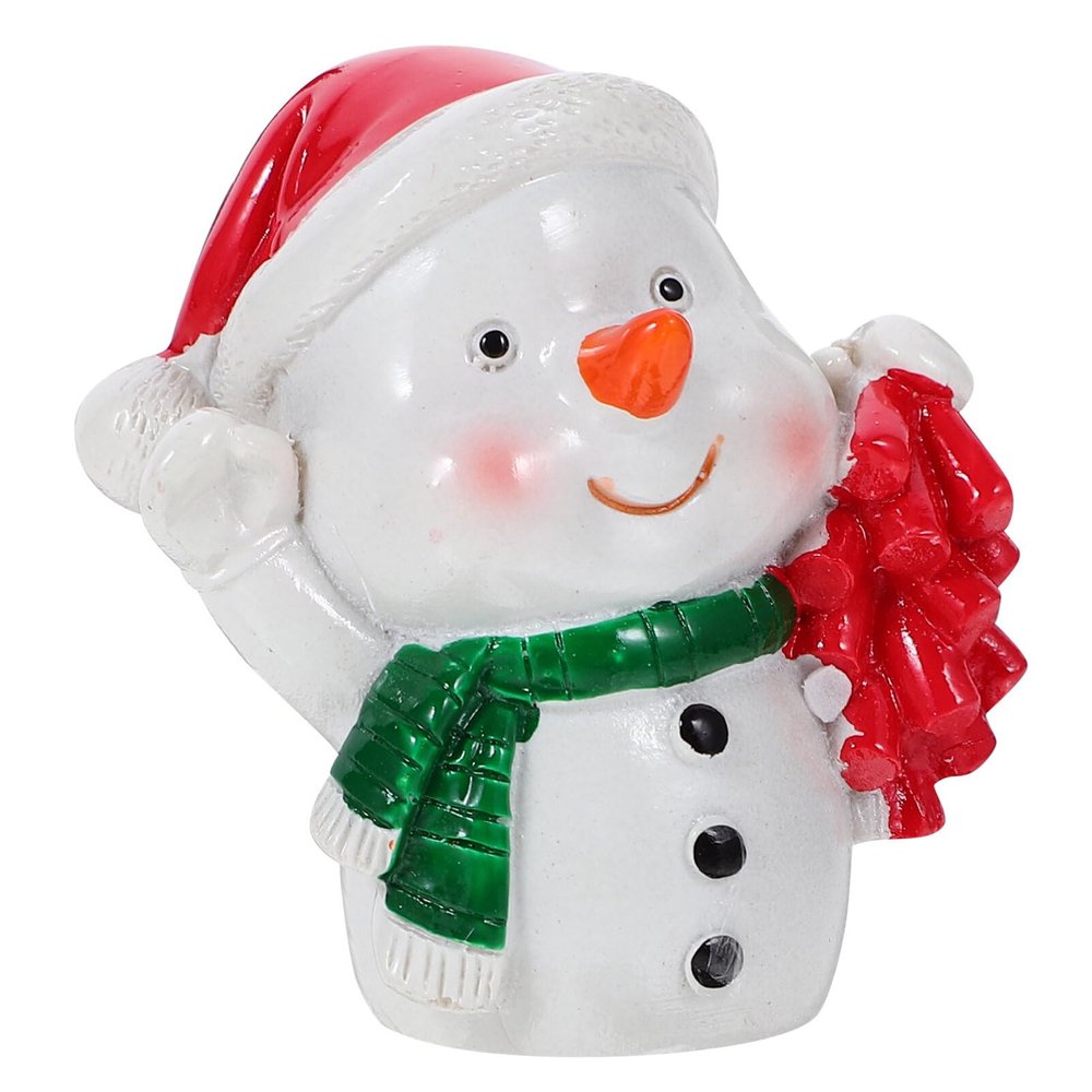 ABOOFAN Christmas Snowman Resin Statue Adorable Xmas Outdoor Decor Crafting Ornament for Holiday Landscaping for Christmas Decorations Scenes