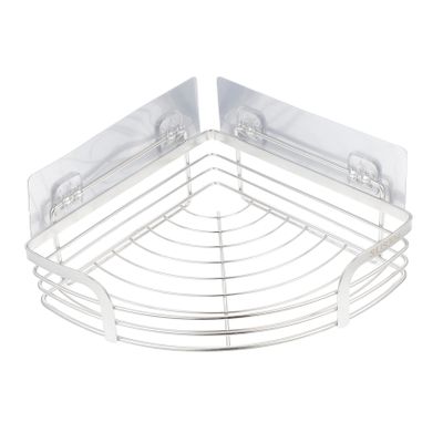 Alipis Corner Shower Stainless Steel Wall Mounted Shelf Bathroom Organizer for Shampoo and Soap Compact Design for Bathroom and Kitchen Storage No Drilling Required