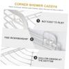 Alipis Corner Shower Stainless Steel Wall Mounted Shelf Bathroom Organizer for Shampoo and Soap Compact Design for Bathroom and Kitchen Storage No Drilling Required view 3