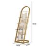 GRRICEPL Brochure Display Stand 4/5-Layer Floor-Standing Magazine Rack, Metal Single Page Rack, for Exhibitions, Office, Requiring Information Display (Color : Gold, Size : 33x33x98cm) view 2