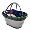 SAMMART 25L (6.6 gallons) Collapsible Plastic Laundry Basket with Handle - Foldable Pop Up Storage Container/Organizer - Portable Shopping Basket - Pop up saving (Black/Alloy Grey) view 1