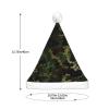 Dwrepo Camouflage Pattern Christmas Hat with LED Lights Adult Santa Hat Plush Xmas Hat for Women Men Party Supplies view 4