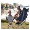 GRFIT Folding Chair Portable Folding Chair Backrest Fishing Chair Leisure Beach Lounge Chair Lunch Chair Moon Chair Portable Folding Chair (Color : A5) view 2