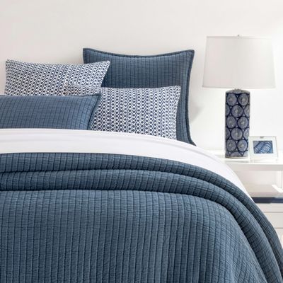 Pine Cone Hill Boyfriend Ink Cotton Matelasse Coverlet, King