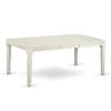 East West Furniture LGDA9-LWH-23 9 Piece Kitchen Set Contains a Rectangle Dining Table with Butterfly Leaf and 8 Polyester Fabric Upholstered Chairs, linen white view 3