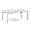 East West Furniture LGDA9-LWH-23 9 Piece Kitchen Set Contains a Rectangle Dining Table with Butterfly Leaf and 8 Polyester Fabric Upholstered Chairs, linen white view 4