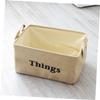 STOBAZA Jute Portable Storage Basket Large Sundries Organizer Handles for Desktop Household Supplies for Toys Versatile Storage view 2