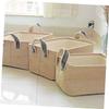 STOBAZA Jute Portable Storage Basket Large Sundries Organizer Handles for Desktop Household Supplies for Toys Versatile Storage view 3