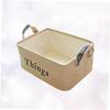 STOBAZA Jute Portable Storage Basket Large Sundries Organizer Handles for Desktop Household Supplies for Toys Versatile Storage view 4