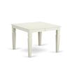 East West Furniture WEDA7-WHI-23 7 Piece Dinette Set Consists of a Rectangle Dining Table with Butterfly Leaf and 6 Polyester Fabric Chairs, Linen White view 4
