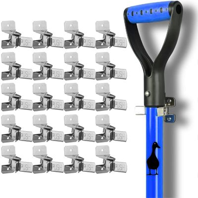 Black Duck Brand 20 Pack Spring Grip Mop and Broom Holder for Shovel, Rake, Broom, Mop Holder, Etc. (20 Pack)