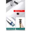 Fafeicy Sink Drain, Brass Retro Anti Clog Wash Basin Drain Filter, Up Stopper, for Home, Kitchen view 4