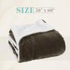 Elegant Comfort Reversible and Ultra-Plush Flannel Fleece Sherpa Throw- Lightweight Soft and Cozy- All Season Decorative Throw, Perfect for Lounging, 50 x 60 inches, Chocolate Brown view 2