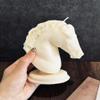 Shaped Horse Head Statue Candle, Animal Poney, Sculpture Candle, Unique Candle, Candle Gift, Home Decoration, Christmas Gift, 6 * 4.5 inch, 13 oz (Toasted Pumpkin Spice, Large - White) view 3