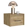 DEPOT E-SHOP Yorktown Floating Nightstand, Space-Saving Design with Handy Drawer and Surface, Macadamia view 1