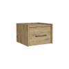 DEPOT E-SHOP Yorktown Floating Nightstand, Space-Saving Design with Handy Drawer and Surface, Macadamia view 4