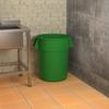 Krollen Industrial 5-Pack! 55 Gallon Green Round Commercial Trash Can, Perfect for Restaurant, Office, School, Garage, Backyard, Workshop, Warehouse view 2