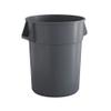 Krollen Industrial 10-Pack! 55 Gallon Gray Round Commercial Trash Can, Perfect for Restaurant, Office, School, Garage, Backyard, Workshop, Warehouse view 2