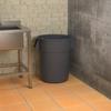 Krollen Industrial 10-Pack! 55 Gallon Gray Round Commercial Trash Can, Perfect for Restaurant, Office, School, Garage, Backyard, Workshop, Warehouse view 4