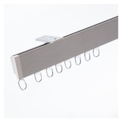 PQPQLI Ceiling Curtain Track, Aluminum Curtain Rail with Track Curtain System, Rv Curtain Track, Room Divider, Ceiling Track for Curtains(Gray A,110cm/3.6ft)