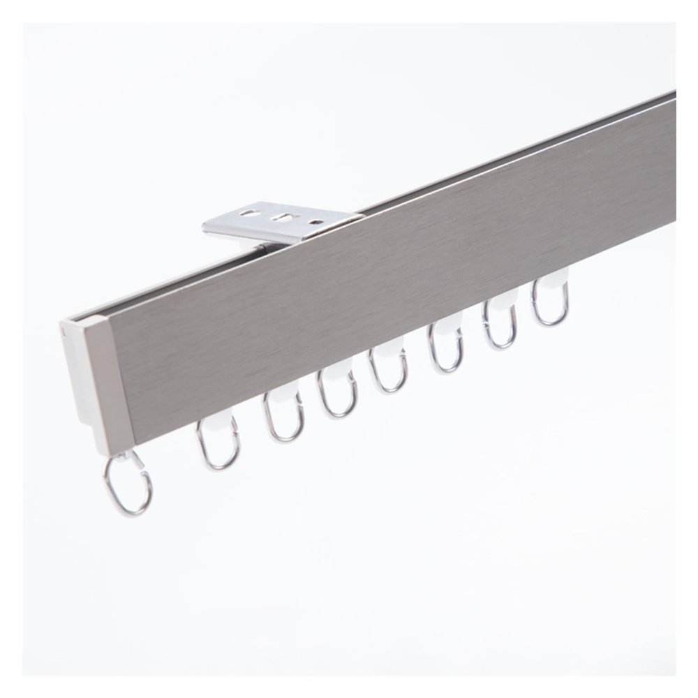 PQPQLI Ceiling Curtain Track, Aluminum Curtain Rail with Track Curtain System, Rv Curtain Track, Room Divider, Ceiling Track for Curtains(Gray A,110cm/3.6ft)