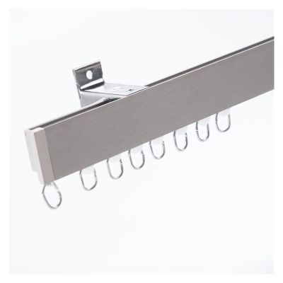 PQPQLI Ceiling Curtain Track, Aluminum Curtain Rail with Track Curtain System, Rv Curtain Track, Room Divider, Ceiling Track for Curtains(Gray B,110cm/3.6ft)