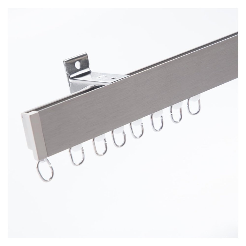 PQPQLI Ceiling Curtain Track, Aluminum Curtain Rail with Track Curtain System, Rv Curtain Track, Room Divider, Ceiling Track for Curtains(Gray B,110cm/3.6ft)