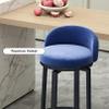 ANram Swivel Bar Stools Set of 2, Modern Velvet Upholstered Counter Height Chair with Back for Home Bar Kitchen Breakfast Island view 4
