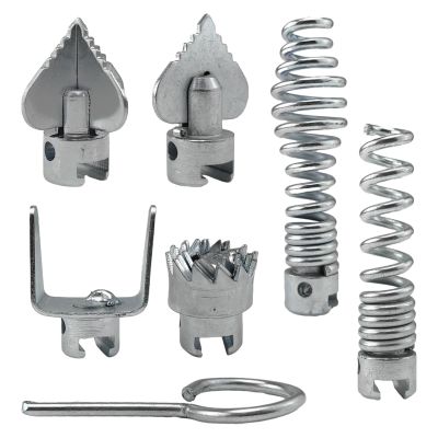 7Pcs Drain Cleaner Combination Cutter Head Set, 16mm Drain Dredging Combination Cutter Head for Ridgid k50 K400 Drain Snake Drain Cleaner