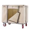 400L Extra Large Laundry Sorter Cart with Zipper Door, Bag & Wheels, Heavy Duty Housekeeping Cleaning Trolley for Nursery, Hospital & Hotel view 1