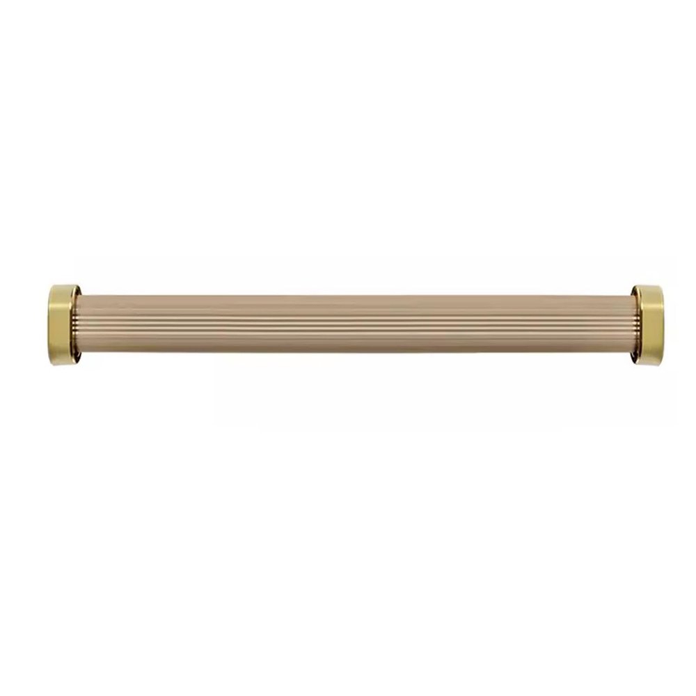 BESNUT Wardrobe Closet Rod with End Supports 2.4mm Thick Welded Steel, Aluminum Alloy Closet Rod Complete Closet Rod Kit (Color : Gold, Size : 111~140cm)
