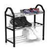 HEXEH Shoe Rack 3/4 Tiers Shoe Rack Holder Aluminum Shoe Cabinets Shelf Shoe Cabinet Home Dorm Small Size Storage Holder Home Organizer Shoe Storage Cabinet (Size : A) view 1