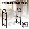 HEXEH Shoe Rack 3/4 Tiers Shoe Rack Holder Aluminum Shoe Cabinets Shelf Shoe Cabinet Home Dorm Small Size Storage Holder Home Organizer Shoe Storage Cabinet (Size : A) view 3