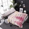 Christmas Throw Blanket Pink Pine Tree Blanket Soft Warm Cozy Flannel Fleece Blanket Gold Snowflake Christmas Blankets for Home Sofa Chair Beds Christmas Decoration 50" x 60" view 3