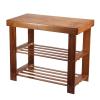 HEXEH Shoe Rack 2 Layer Modern Multi Function Shoe Rack Storage Organiser Shoes Bench Shelf Stand Multi-Purpose Change Shoes Stool Shoe Storage Cabinet view 1
