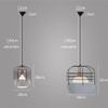 Chandelier, Nordic Modern Minimalist Iron Chandelier Leisure Birdcage Iron Pendant Light Creative Bar Iron Cafe Room Study Iron Dining Room Hanging Lamp Interesting Life (Size : 36cm) view 2