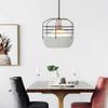Chandelier, Nordic Modern Minimalist Iron Chandelier Leisure Birdcage Iron Pendant Light Creative Bar Iron Cafe Room Study Iron Dining Room Hanging Lamp Interesting Life (Size : 36cm) view 3