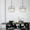 Chandelier, Nordic Modern Minimalist Iron Chandelier Leisure Birdcage Iron Pendant Light Creative Bar Iron Cafe Room Study Iron Dining Room Hanging Lamp Interesting Life (Size : 36cm) view 4
