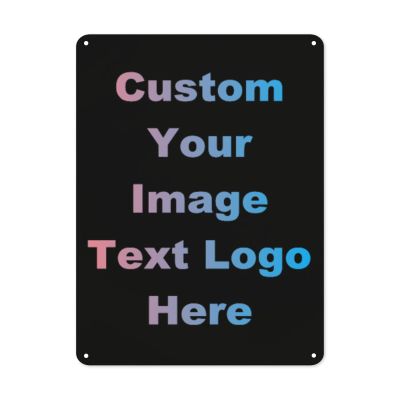 Outftnes Custom Metal Sign, Black, 12x16inch / 30x40cm, Landscape, Wall Mount, Home, Bar, Bedroom, Garage, Garden, Street, Warning, Information, Safety
