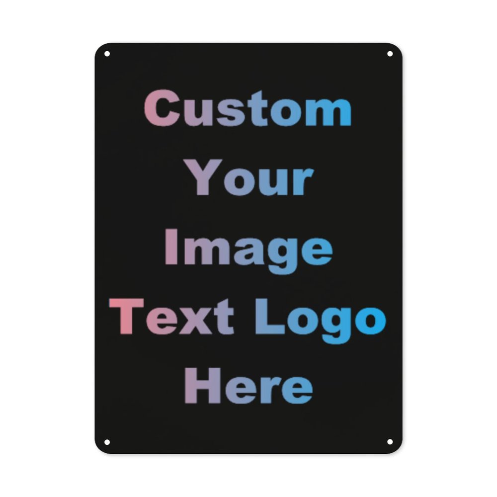 Outftnes Custom Metal Sign, Black, 12x16inch / 30x40cm, Landscape, Wall Mount, Home, Bar, Bedroom, Garage, Garden, Street, Warning, Information, Safety