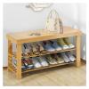 HEXEH Shoe Rack Simple Shoe Cabinet Multi-Layer Shoes Shelf Shoe Rack Household Dormitory Shoe Shelf Flower Stands Stools Shoe Storage Cabinet (Size : 60 * 27CM) view 1