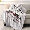 Christmas Throw Blanket Christmas Movies Watching Blanket Soft Warm Cozy Flannel Fleece Blanket Red Truck with Xmas Tree Christmas Blankets for Home Sofa Chair Beds Christmas Decoration 40" x 50" view 4
