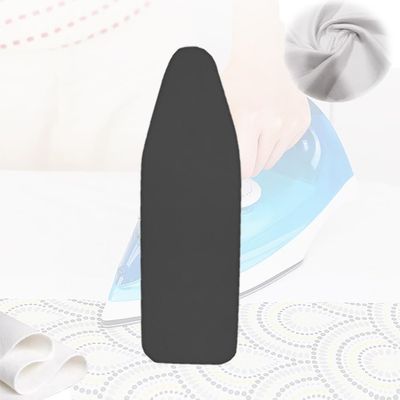 WInara Heat Resistance Ironing Board Cover Ironing Board Covers and Pad 36"x13" 38"x13" 43"x14" 48"x15" Silver Coated Cotton Ironing Covers with Rope Buck (Color : Black, Size : 43x14in(110x35cm))